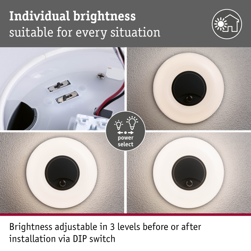 Paulmann 94956 - LED/20,5W IP65 Dimbart utomhusväggarmatur med rörelse- och skymningssensor AUREVA 230V 2200/3000/4000K antracit