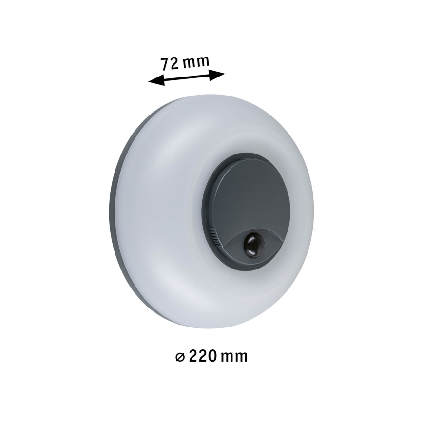 Paulmann 94956 - LED/20,5W IP65 Dimbart utomhusväggarmatur med rörelse- och skymningssensor AUREVA 230V 2200/3000/4000K antracit