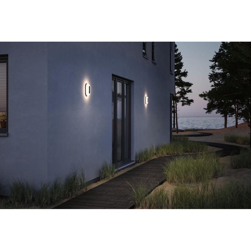 Paulmann 94957 - LED/18,5W IP65 Dimbar utomhusväggarmatur ELUNOR 230V 2200/3000/4000K antracit