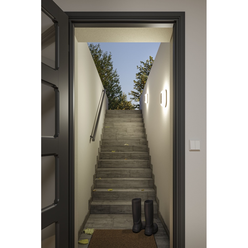 Paulmann 94957 - LED/18,5W IP65 Dimbar utomhusväggarmatur ELUNOR 230V 2200/3000/4000K antracit