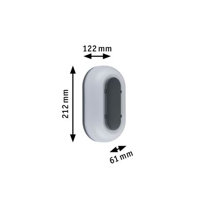 Paulmann 94957 - LED/18,5W IP65 Dimbar utomhusväggarmatur ELUNOR 230V 2200/3000/4000K antracit