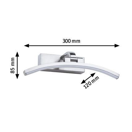 Paulmann 95556 - LED/6W tavelampa BENTO 230V 30 cm mattkrom