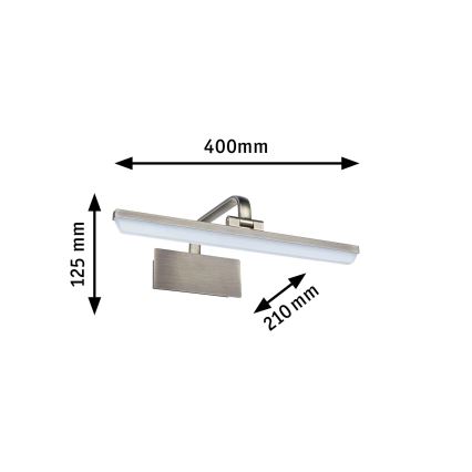 Paulmann 95569 - LED/9,5W Tavelampa RENAN 230V 40 cm mässing