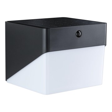Paulmann 95746 - LED/2,3W IP44 Solcellsdriven vägglampa med sensor EILEEN 3,7/230V 4000 mAh svart