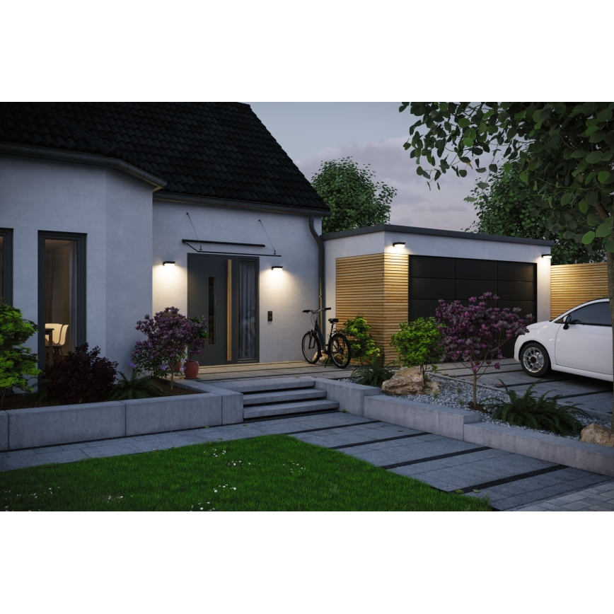 Paulmann 95748 - LED/2,3W IP44 Solcellsvägglampa med sensor ISLEEN 3,7/230V 4000 mAh svart