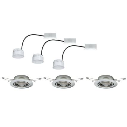 Paulmann - TIP 3974 - SET 3xLED/4,9W Infälld Belysning COIN 230V