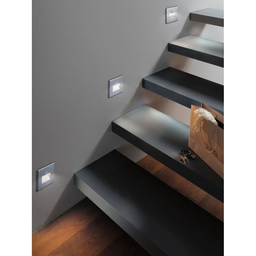 Paulmann  93134 - LED/1,2W Trappbelysning med sensor EDGE 230V matt krom