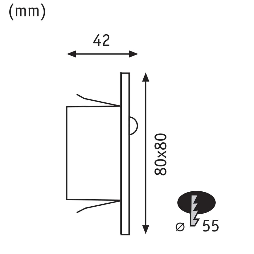 Paulmann  93134 - LED/1,2W Trappbelysning med sensor EDGE 230V matt krom