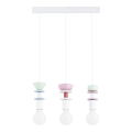 Pendel LUMIO med sladd 3xE27/15W/230V flerfärgad