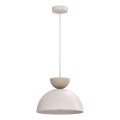 Pendel med kabel NEVIS 1xE27/15W/230V Ø 29 cm, krämfärgad