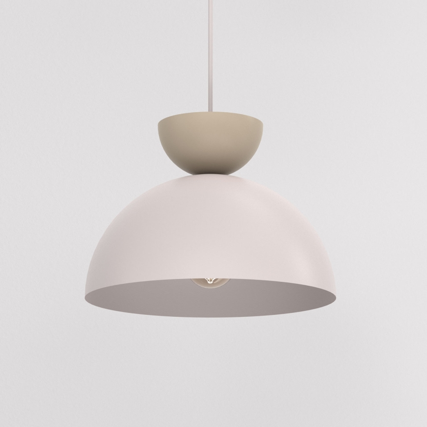 Pendel med kabel NEVIS 1xE27/15W/230V Ø 29 cm, krämfärgad