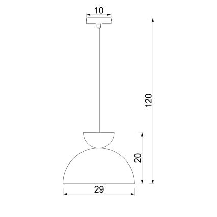 Pendel med kabel NEVIS 1xE27/15W/230V Ø 29 cm, krämfärgad