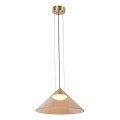Pendel med kabel PRESTO 1xGX53/10W/230V Ø 42 cm guld/rökig beige