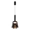 Pendel på kabel BUENO 1xGX53/9W/230V Ø 18 cm rökfärgad svart