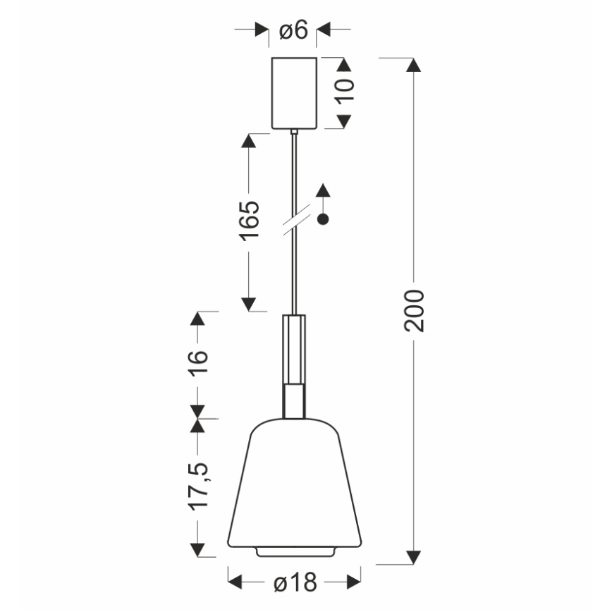 Pendel på kabel BUENO 1xGX53/9W/230V Ø 18 cm rökfärgad svart