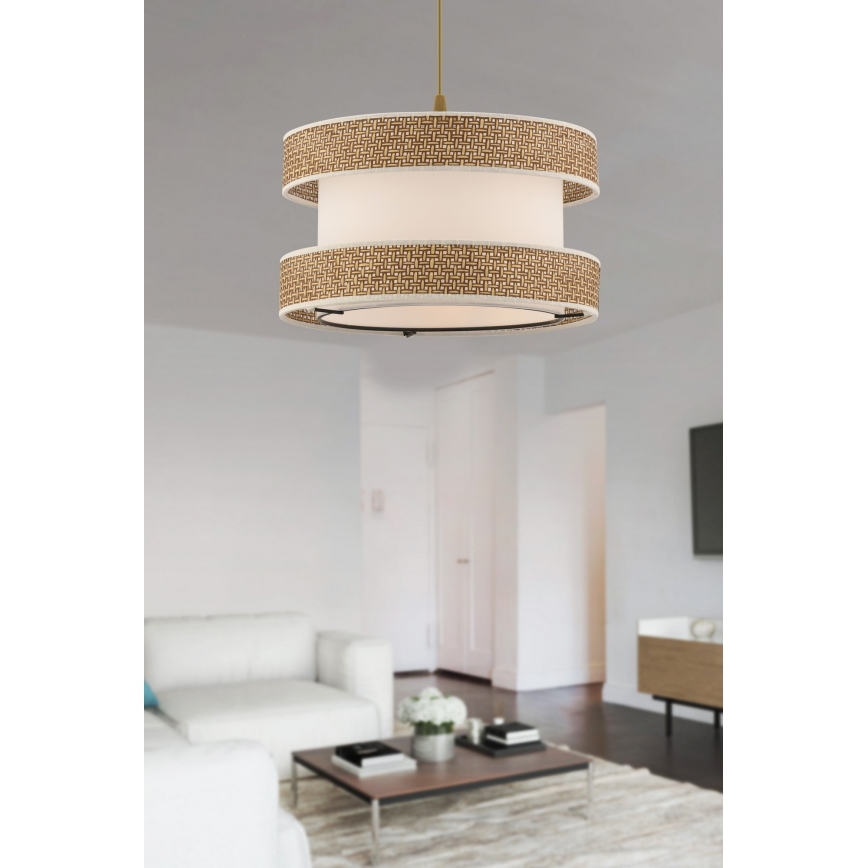 Pendel på kabel HALO 1xE27/60W/230V krämvit/beige