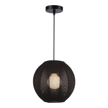 Pendel på sladd DANA 1xE27/15W/230V, Ø 25 cm, svart