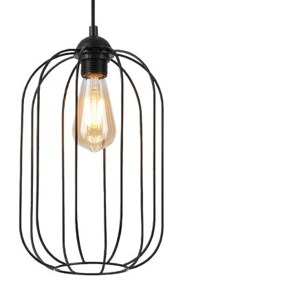 Pendel på sladd DESTELLO 1xE27/15W/230V Ø 21 cm svart