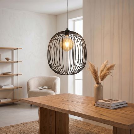 Pendel på sladd DESTELLO 1xE27/15W/230V Ø 32 cm svart