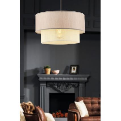 Pendel på sladd ECHO 1xE27/60W/230V beige/krämvit