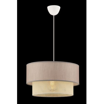 Pendel på sladd ECHO 1xE27/60W/230V beige/krämvit