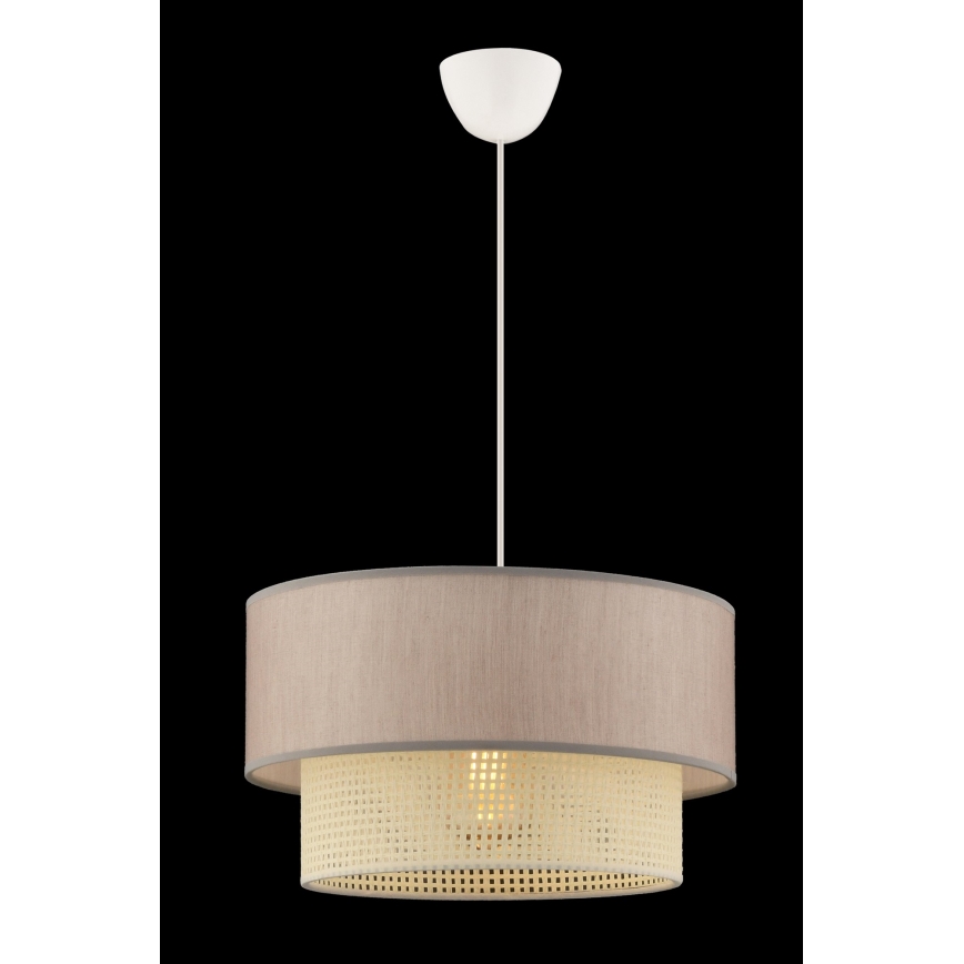 Pendel på sladd ECHO 1xE27/60W/230V beige/krämvit