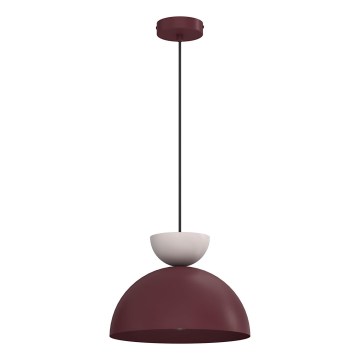 Pendel på sladd NEVIS 1xE27/15W/230V Ø 29 cm vinröd