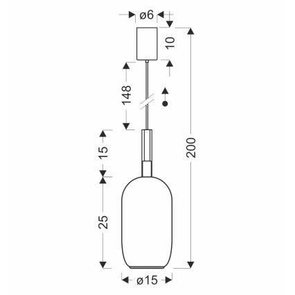 Pendel på vajer BUENO 1xGX53/9W/230V Ø 15 cm rökbrun