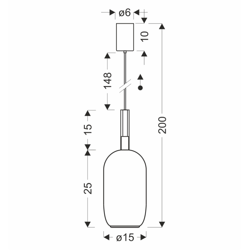 Pendel på vajer BUENO 1xGX53/9W/230V Ø 15 cm rökbrun