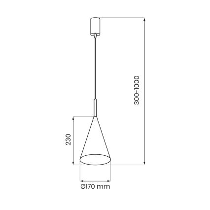 Pendel på vajer CAPITAL 1xGX53/15W/230V Ø 17 cm roséguld