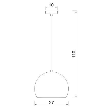 Pendel på vajer SOOL 1xE27/15W/230V Ø 27 cm krämfärgad