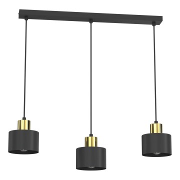 Pendel PARKLA 3xE27/15W/230V, svart