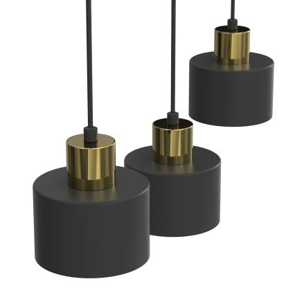 Pendel PARKLA 3xE27/15W/230V, svart