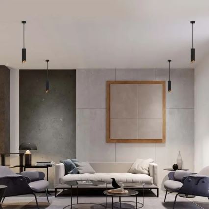 Pendelkrona 1xGU10/35W/230V 30 cm svart