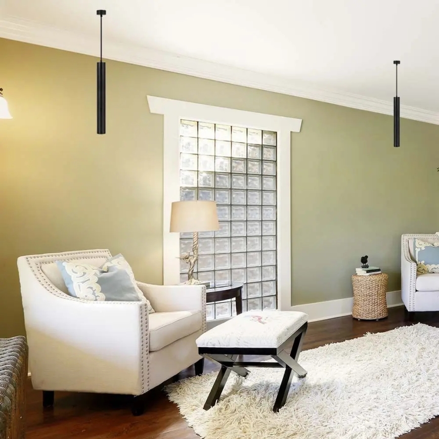 Pendelkrona 1xGU10/35W/230V 50 cm svart