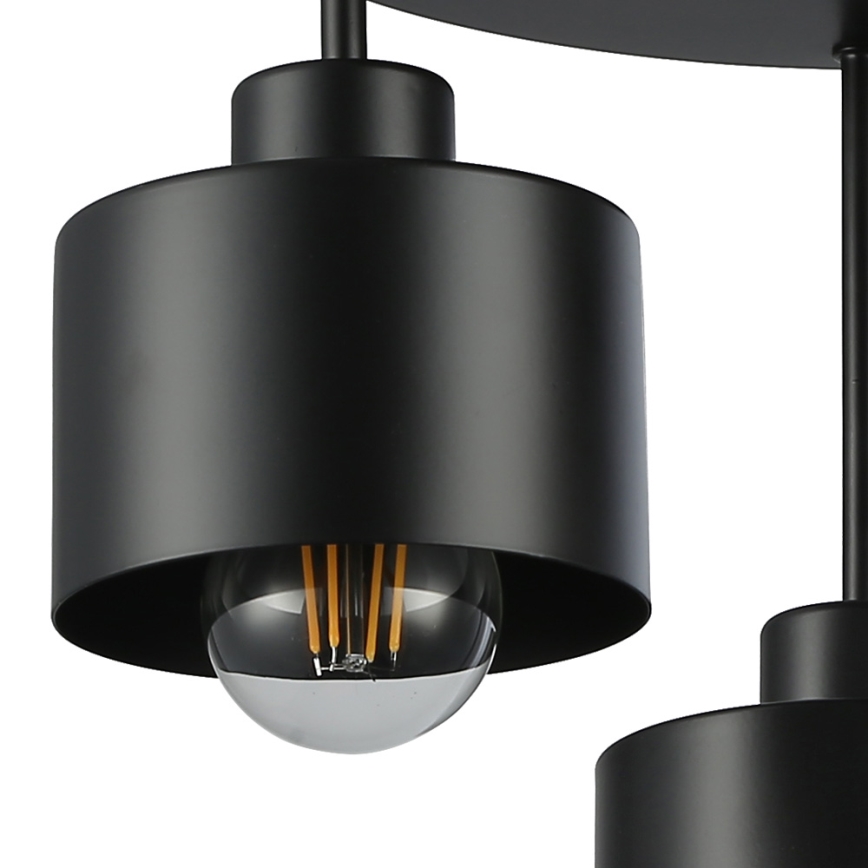 Pendelkrona 3xE27/35W/230V diameter 30 cm svart