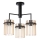 Pendelkrona 3xE27/60W/230V svart/beige