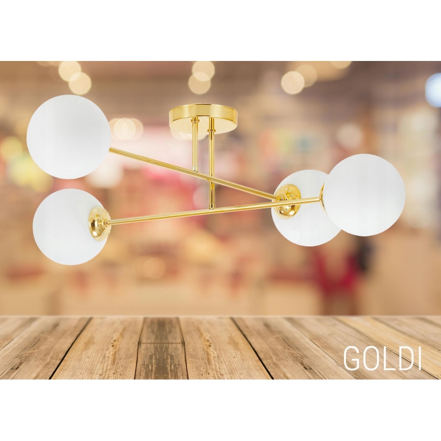 Pendelkrona 4xE27/35W/230V diameter 70 cm guld