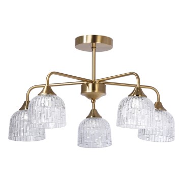 Pendelkrona 5xE14/60W/230V guld