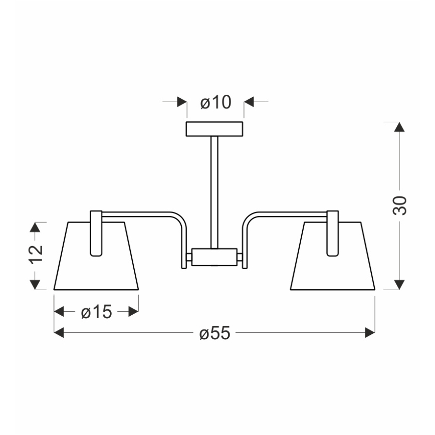 Pendelkrona AMBERG 3xE14/40W/230V brun