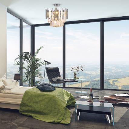 Pendelkrona ASPEN 6xE14/40W/230V matt krom