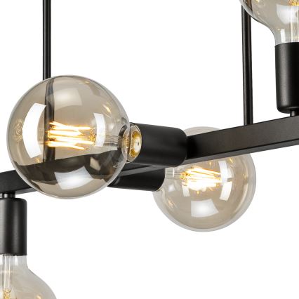 Pendelkrona ASTRID 6xE27/60W/230V svart