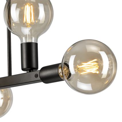 Pendelkrona ASTRID 6xE27/60W/230V svart
