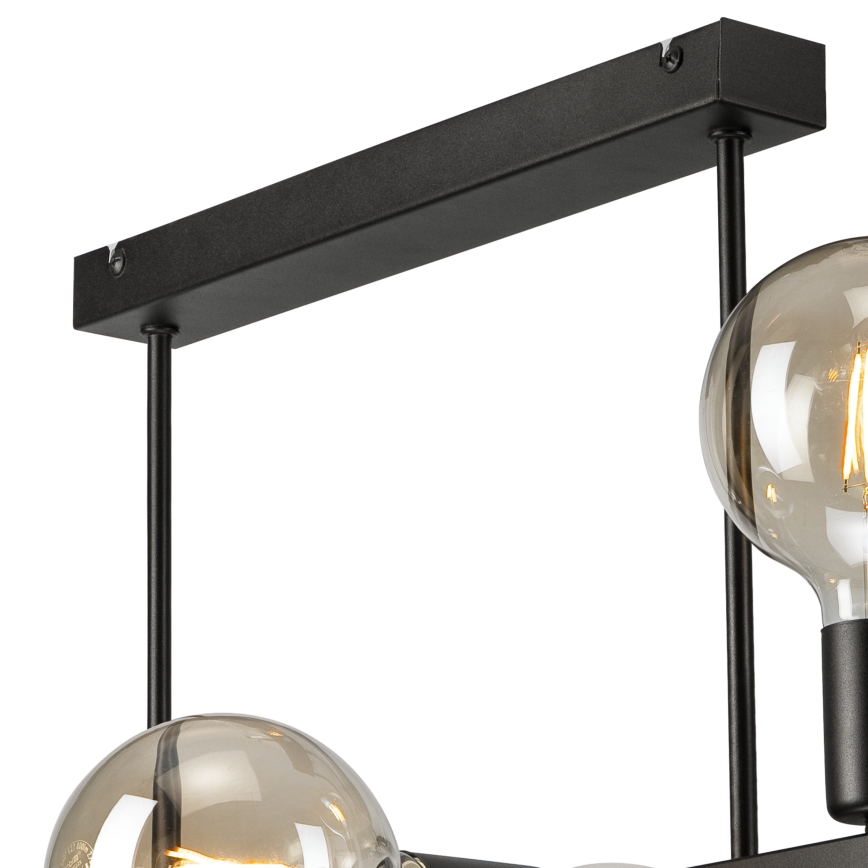 Pendelkrona ASTRID 6xE27/60W/230V svart