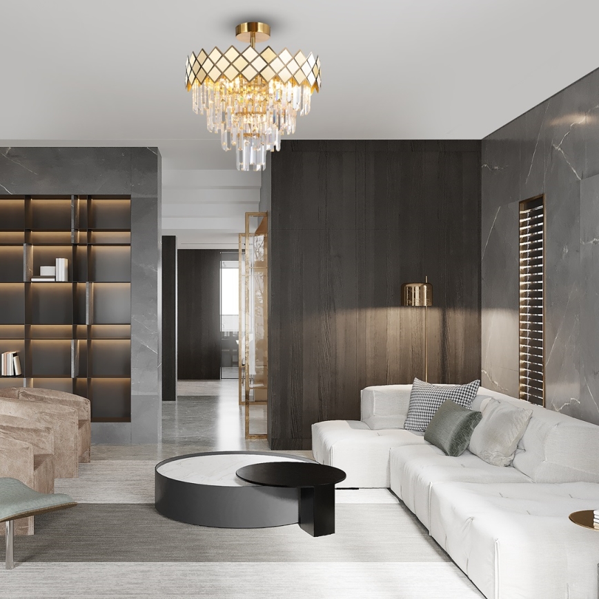 Pendelkrona CARISMA 9xE14/40W/230V guld