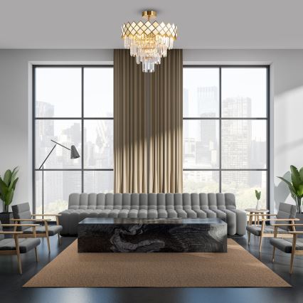 Pendelkrona CARISMA 9xE14/40W/230V guld