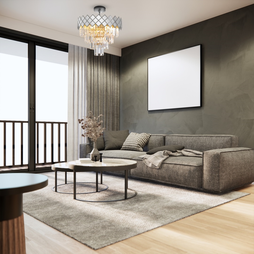 Pendelkrona CARISMA 9xE14/40W/230V matt krom