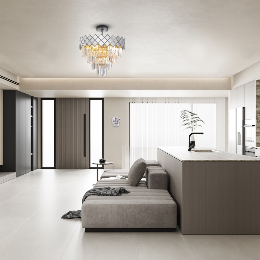 Pendelkrona CARISMA 9xE14/40W/230V matt krom