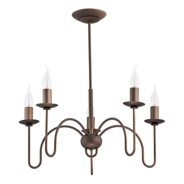 Pendelkrona CARTELL 5xE14/10W/230V brons