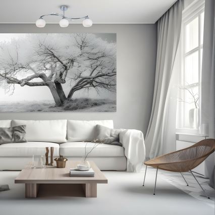 Pendelkrona CONNOR 3xE27/15W/230V skinande krom/vit